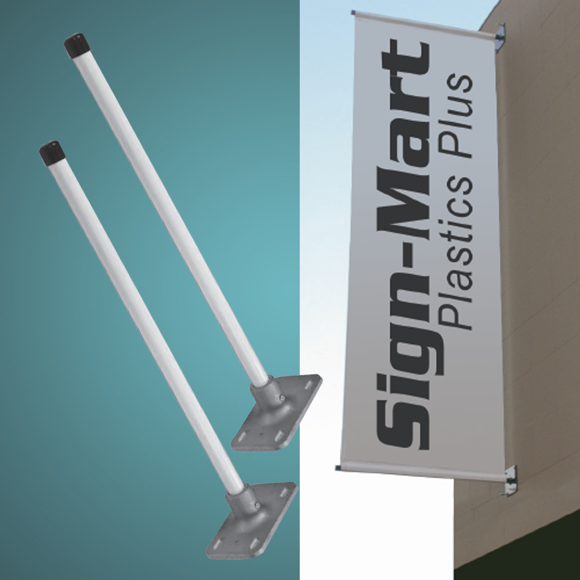 v5.SignMart > Banner Hanging > SignMart Wall Mount Bracket Kit